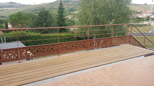 Garde-corps contemporain sur mesure Coudes