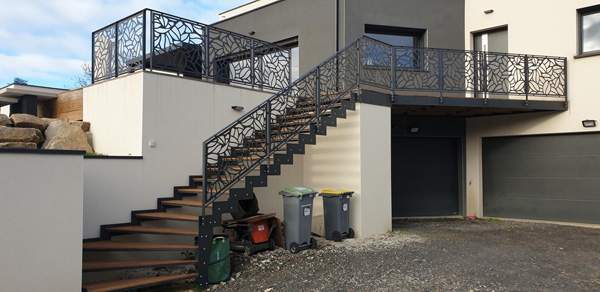 Découpe laser garde-corps Coudes