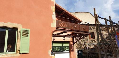 Terrasse en métal Coudes