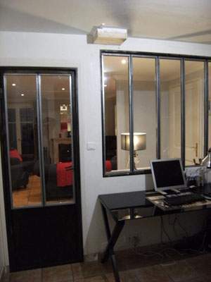 Châssis vitré noir Coudes