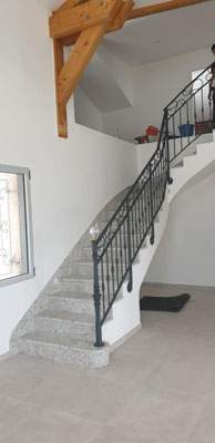 Garde-corps métallique intérieur Coudes