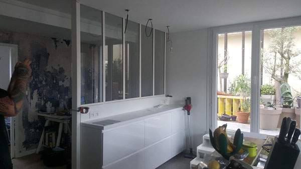 Châssis atelier pour pièce de vie Coudes