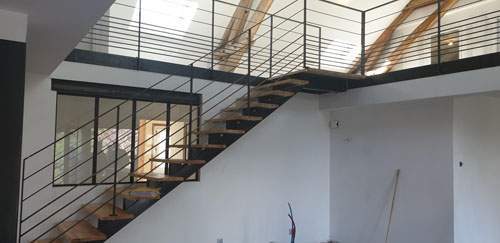 Escalier métallique intérieur Coudes