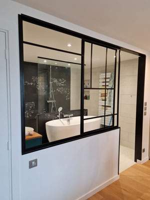 Châssis atelier acier noir mat Coudes