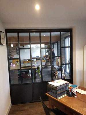 Châssis vitré noir style atelier Coudes