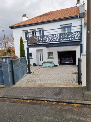 Terrasse métallique Coudes