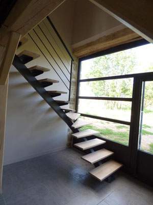 Escalier métal intérieur Coudes